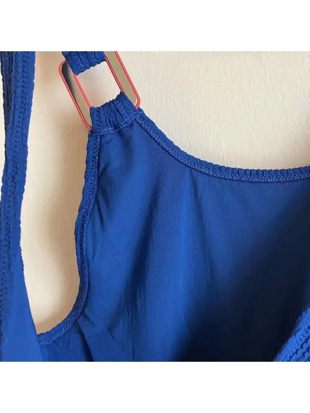 New Aerie Swim Suit Ribbed Aqua Blue Real Good One Piece Cheekiest UPF 50 Small